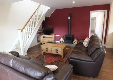 The living area at Gwyddno Lodge, Princes Gate