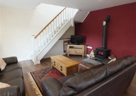 The living area at Gwyddno Lodge, Princes Gate