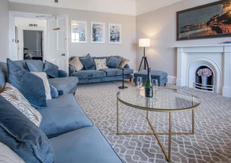 The living room at Gwynne House, Tenby