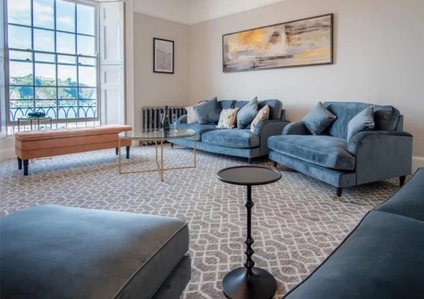 The living room at Gwynne House, Tenby