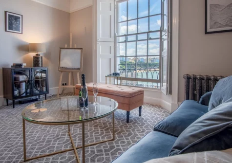 The living room at Gwynne House, Tenby