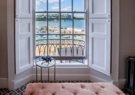 The view from the living room at Gwynne House, Tenby