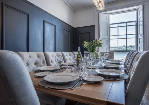 The dining room at Gwynne House, Tenby