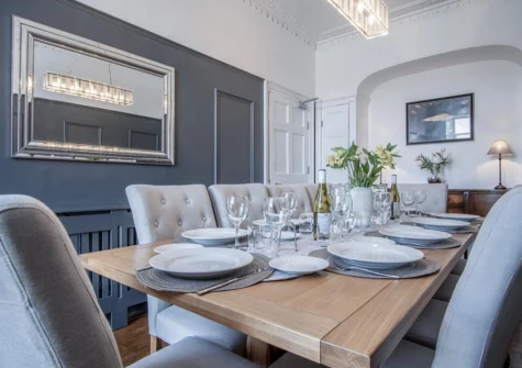 The dining room at Gwynne House, Tenby