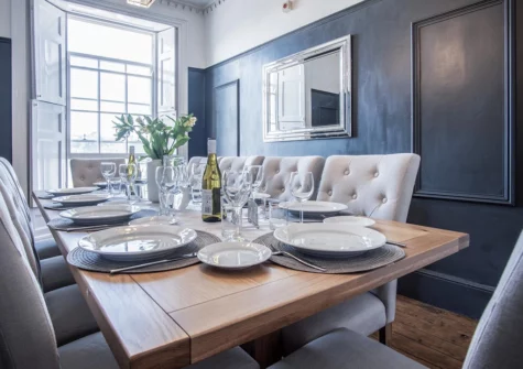 The dining room at Gwynne House, Tenby