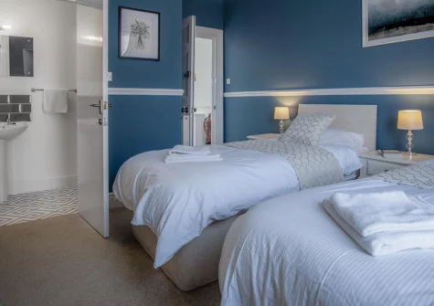 Bedroom #4 & en-suite at Gwynne House, Tenby