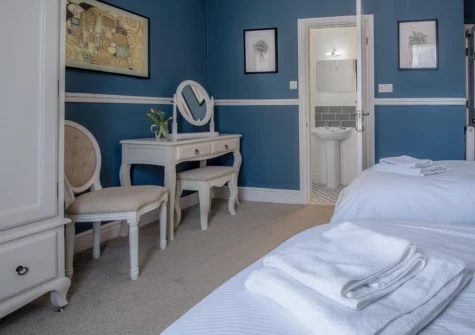 Bedroom #4 & en-suite at Gwynne House, Tenby