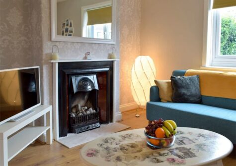 The living area at Hafan, Tenby