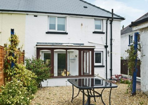 The patio at Hafan, Tenby