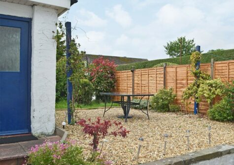 The patio at Hafan, Tenby