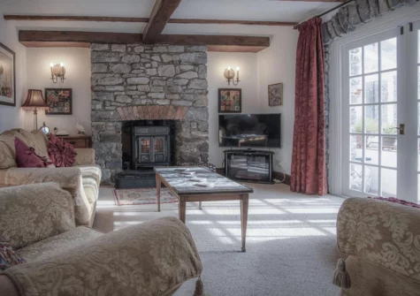 The living room at Hall House, St Florence