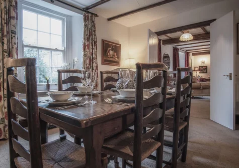 The dining room at Hall House, St Florence