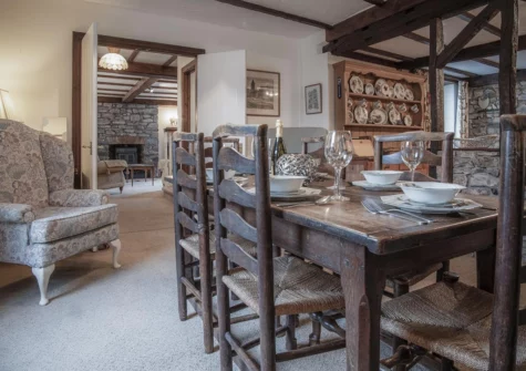 The dining room at Hall House, St Florence