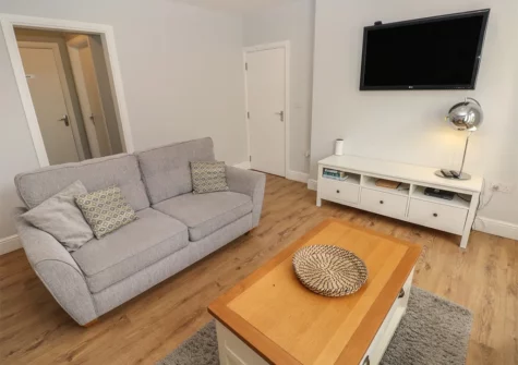 The living room at Harbour Beach at The Hideaway, Tenby