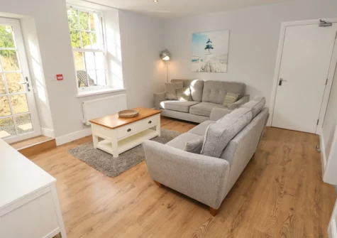 The living room at Harbour Beach at The Hideaway, Tenby