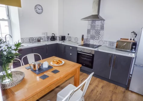 The kitchen & dining area at Harbour Beach at The Hideaway, Tenby