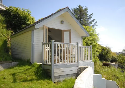 The summer house balcony at Haven View, Llanstadwell