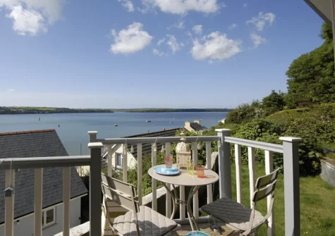 Enjoy fantastic views from the summer house at Haven View, Llanstadwell