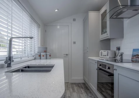 The kitchen at Hawtree Cottage, Tenby