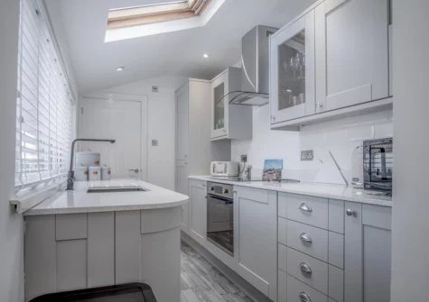 The kitchen at Hawtree Cottage, Tenby