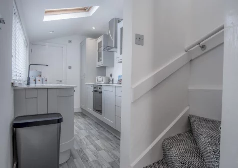 The kitchen at Hawtree Cottage, Tenby