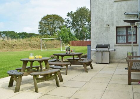 The patio, barbecue area & garden at Hayscastle Farmhouse, Hayscastle
