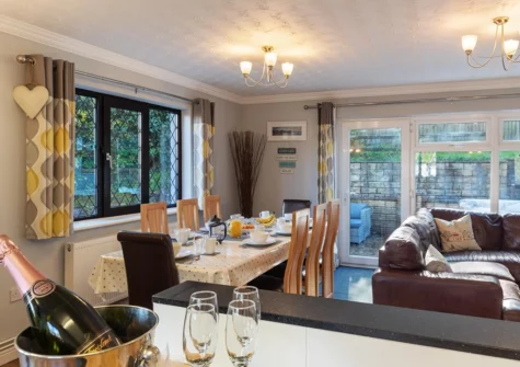 The dining area at Hazelglade Cottage, Saundersfoot