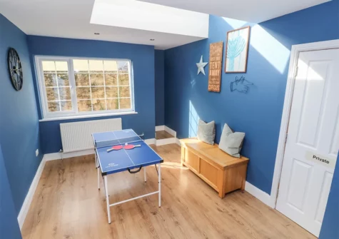 The games room at Hideaway House at The Hideaway, Tenby