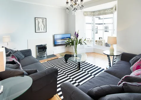 The living room at High House, Tenby