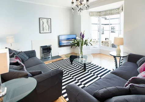 The living room at High House, Tenby