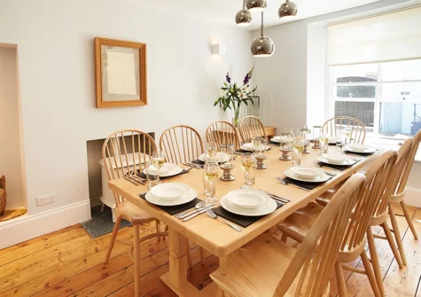 The dining room at High House, Tenby