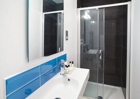 The shower room at High House, Tenby