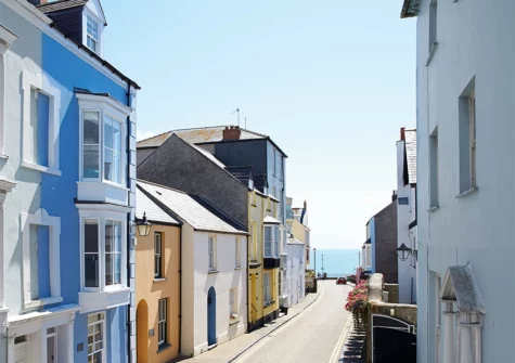 Outside High House, Tenby
