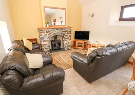 The living area at Hill Top Farm Cottage, Cross Hands