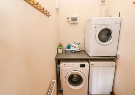 The utility room at Hill Top Farm Cottage, Cross Hands