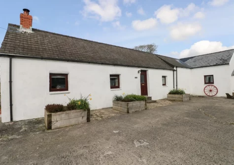 Outside Hill Top Farm Cottage, Cross Hands