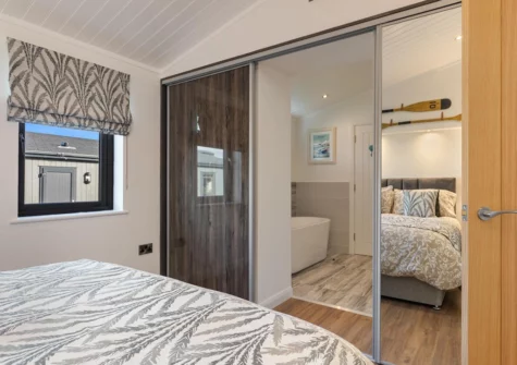 Bedroom #1 & en-suite at Hiraeth, Penally