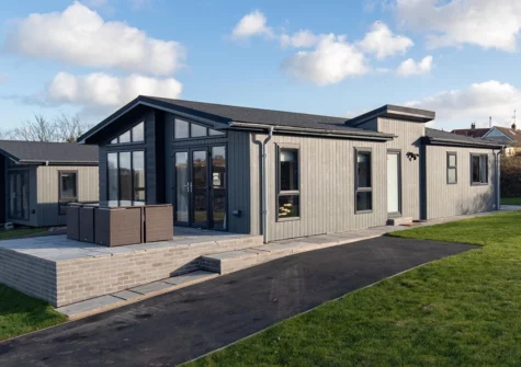 The patio, alfresco dining area & garden at Hiraeth, Penally