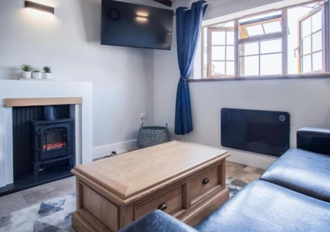 The living area at Honeysuckle Cottage, Amroth