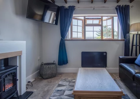 The living area at Honeysuckle Cottage, Amroth