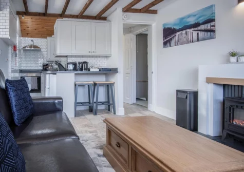 The living area at Honeysuckle Cottage, Amroth