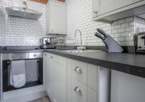 The kitchen at Honeysuckle Cottage, Amroth