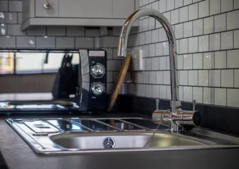 The kitchen at Honeysuckle Cottage, Amroth