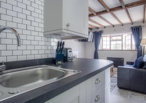 The kitchen at Honeysuckle Cottage, Amroth