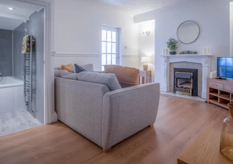 The living area at Ivy Cellar, Tenby