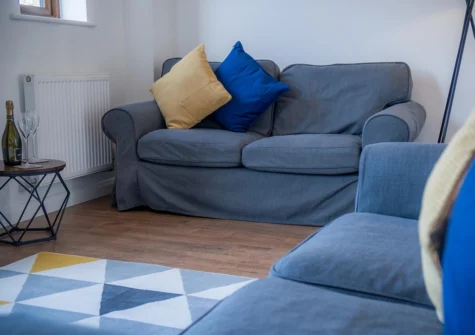 The living area at Johnny's Cove, New Hedges