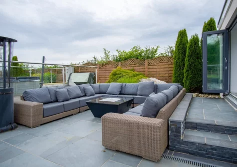 The patio at Knights Rest, Princes Gate