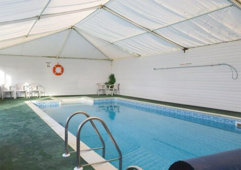 The shared swimming pool at Ivy Court Cottages, Llys-Y-Fran