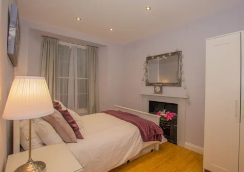 The bedroom at Lancaster Apartment, Tenby