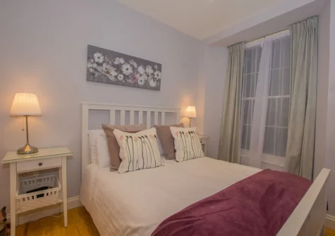 The bedroom at Lancaster Apartment, Tenby